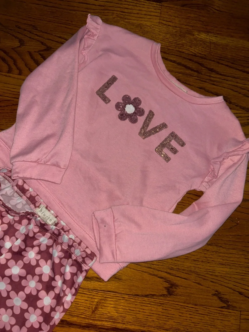btween Pink 'LOVE' Floral Set - Picture 3 of 4